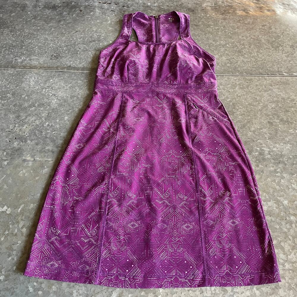 Title Nine Magenta Geometric A-Line Dress